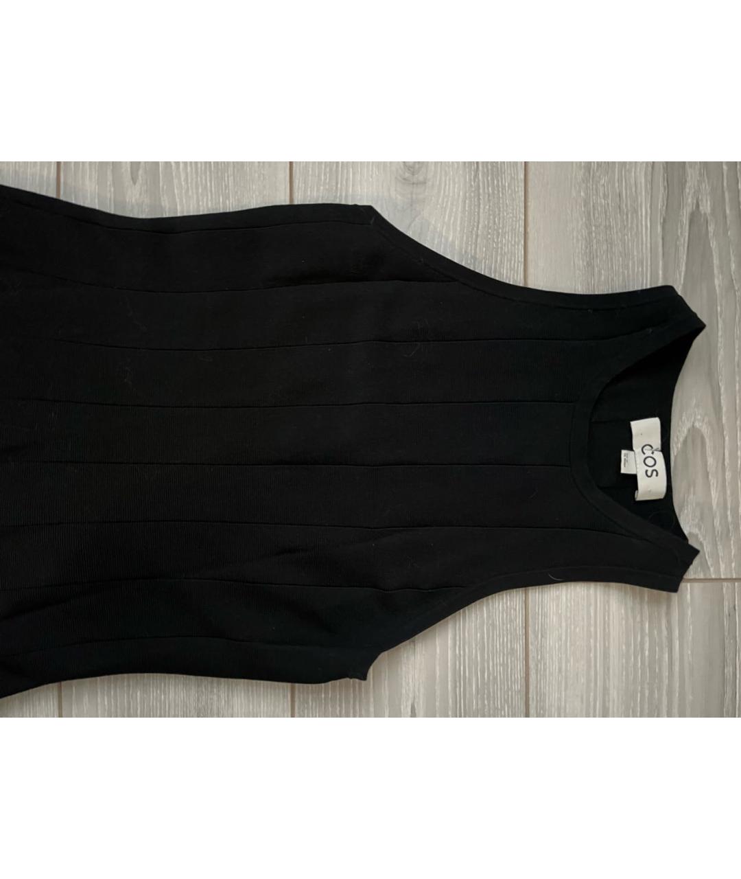 COS Черное хлопковое вечернее платье, фото 4
