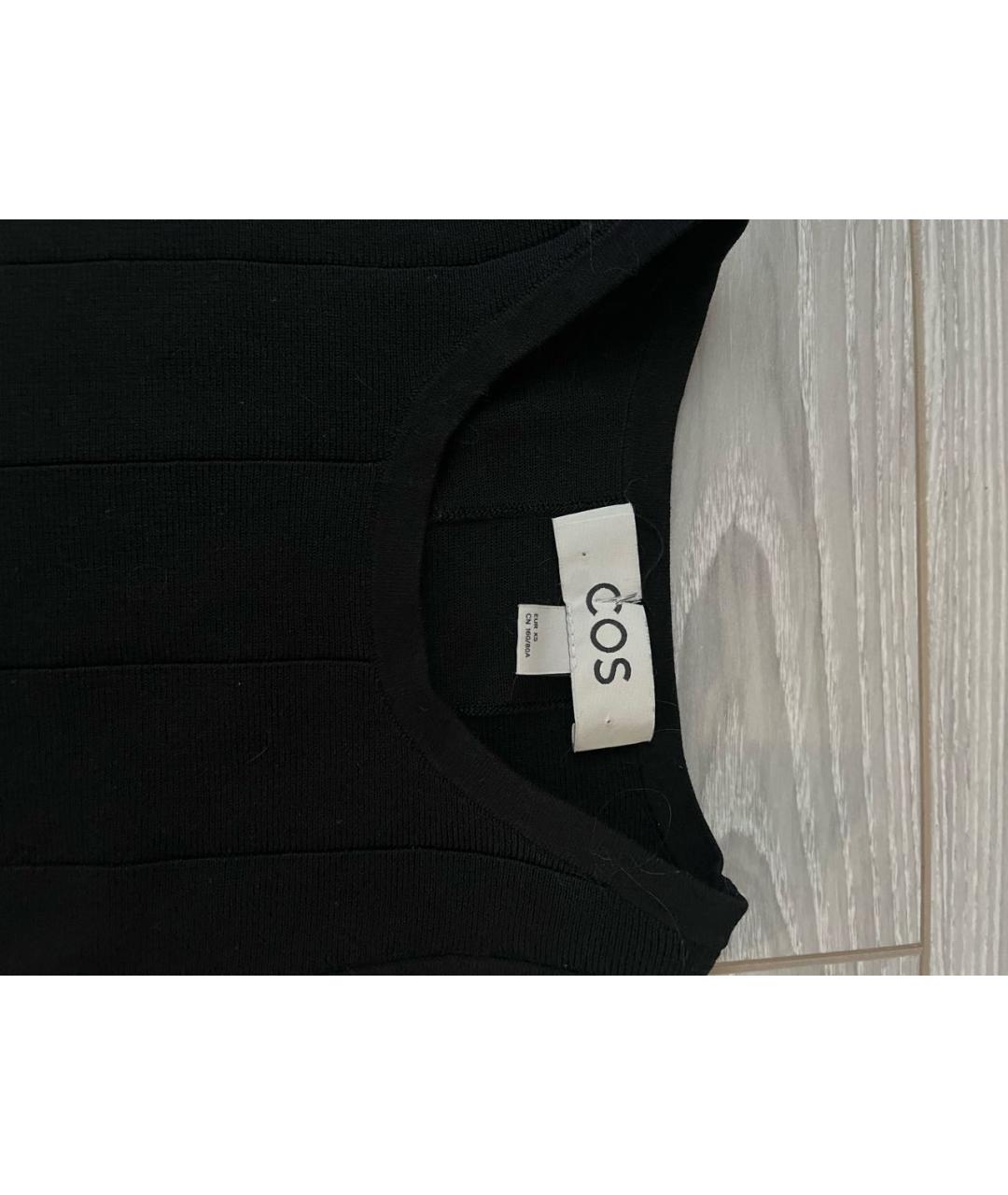 COS Черное хлопковое вечернее платье, фото 5