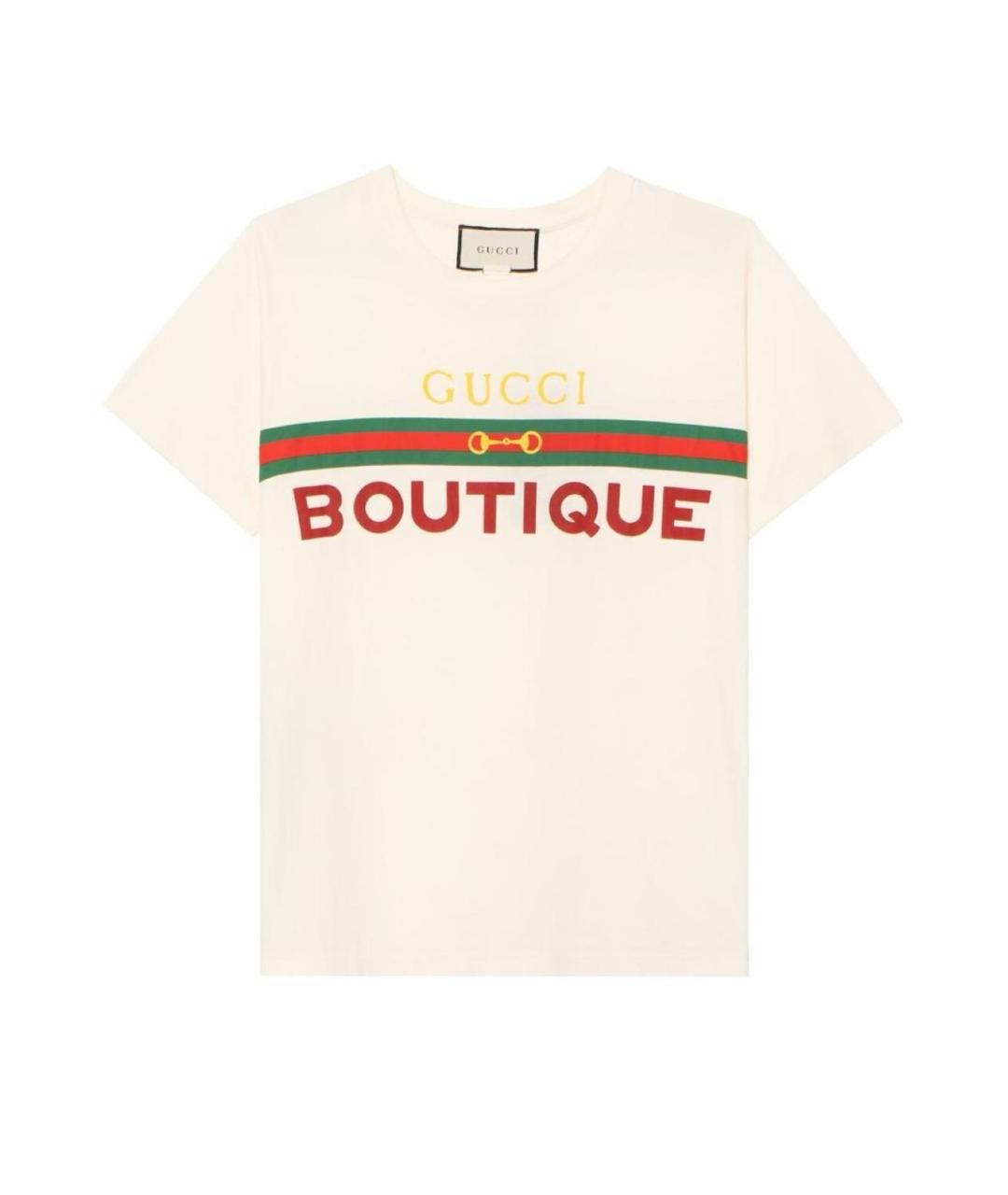 GUCCI Бежевая хлопковая футболка, фото 1