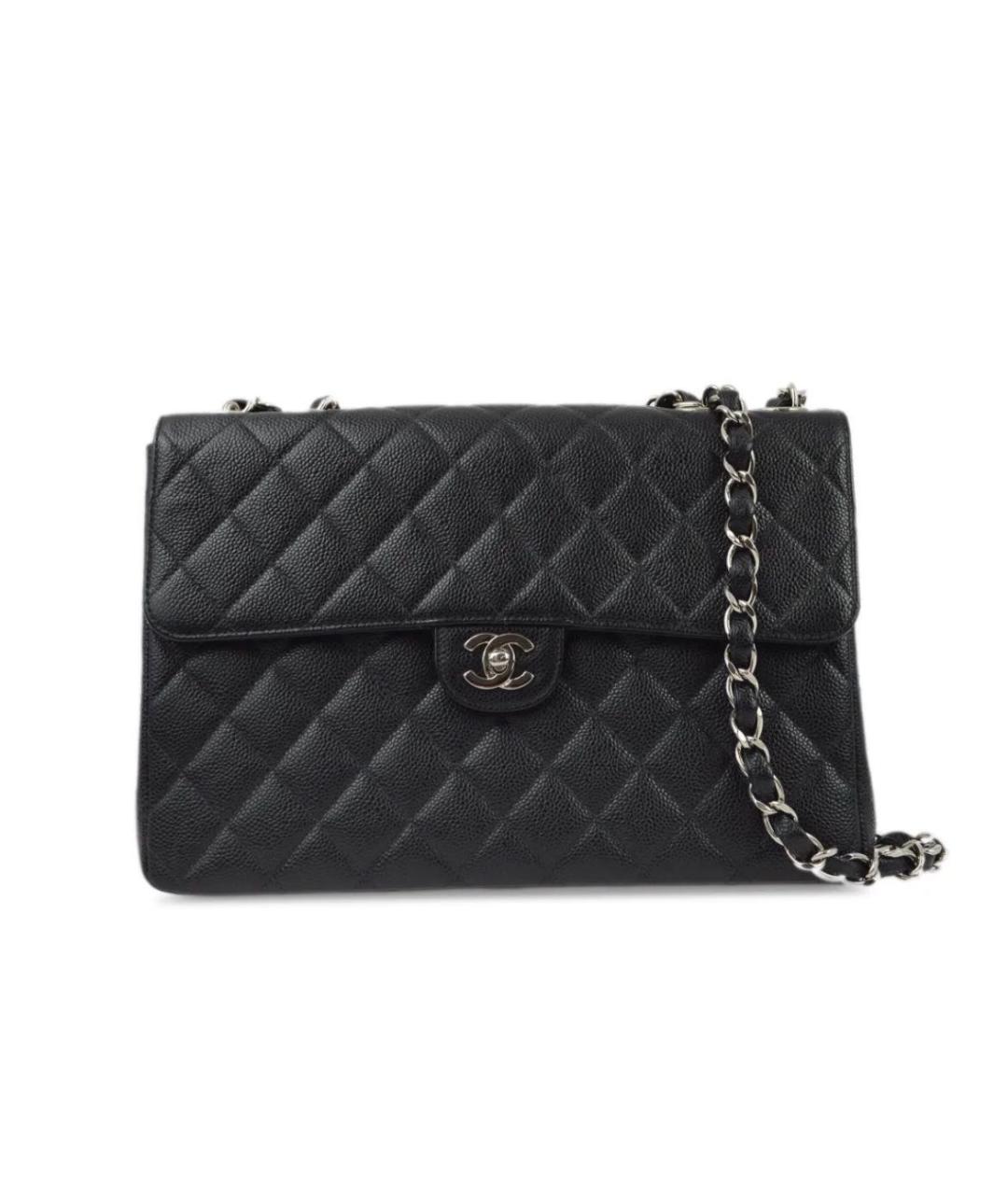 CHANEL Черная кожаная сумка через плечо, фото 9