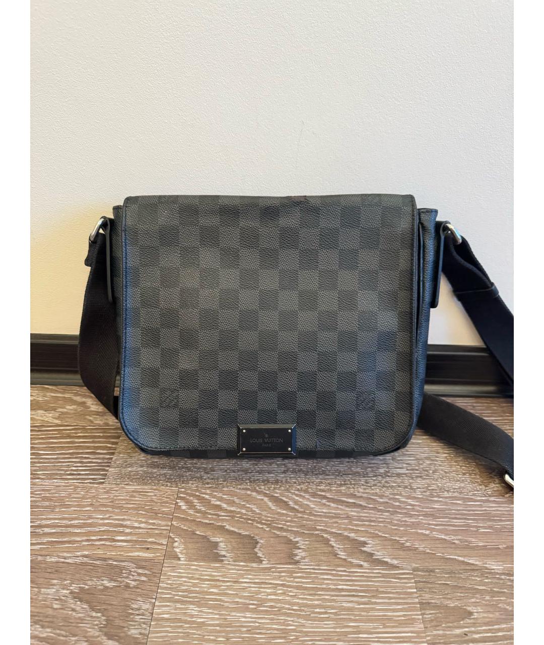 LOUIS VUITTON Антрацитовая сумка на плечо, фото 9