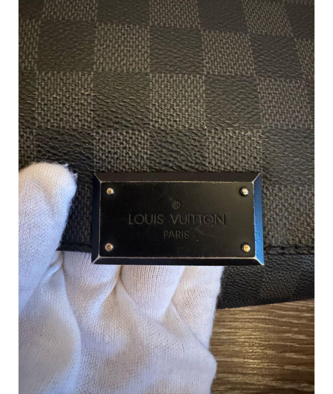 LOUIS VUITTON Антрацитовая сумка на плечо, фото 2