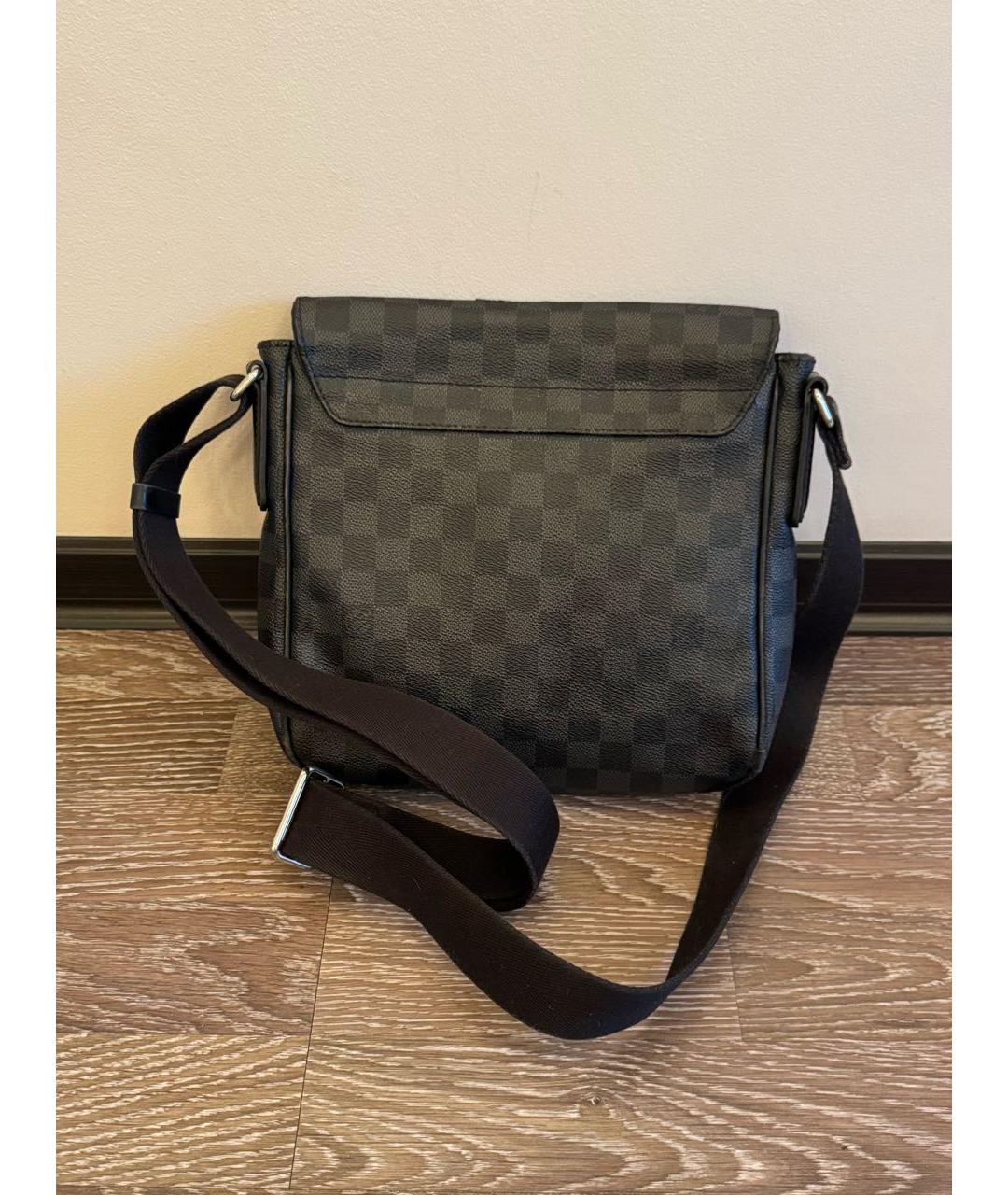 LOUIS VUITTON Антрацитовая сумка на плечо, фото 5