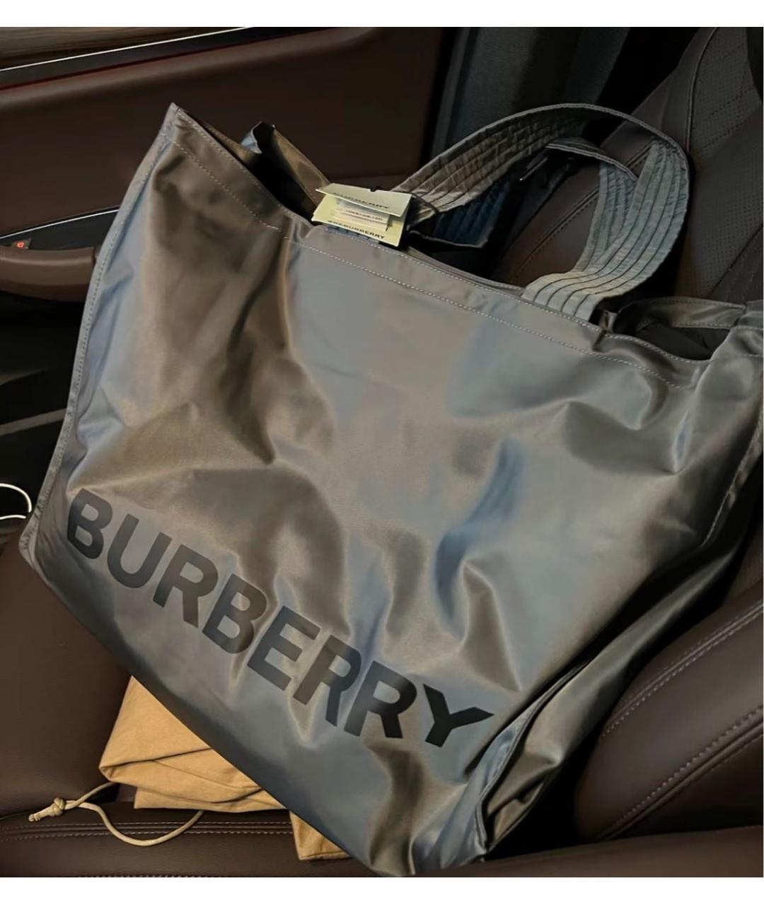 BURBERRY Серая сумка тоут, фото 6