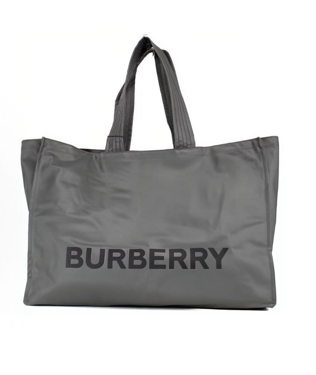 BURBERRY Серая сумка тоут, фото 9
