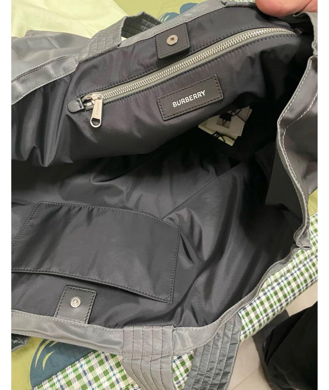 BURBERRY Серая сумка тоут, фото 7