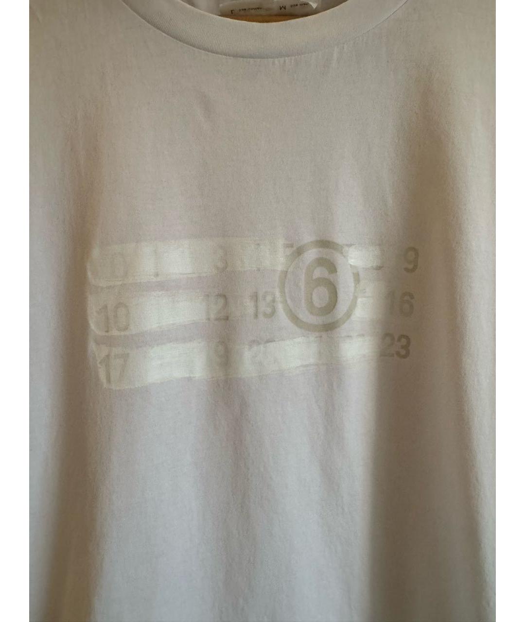 MM6 MAISON MARGIELA Белая хлопковая футболка, фото 2