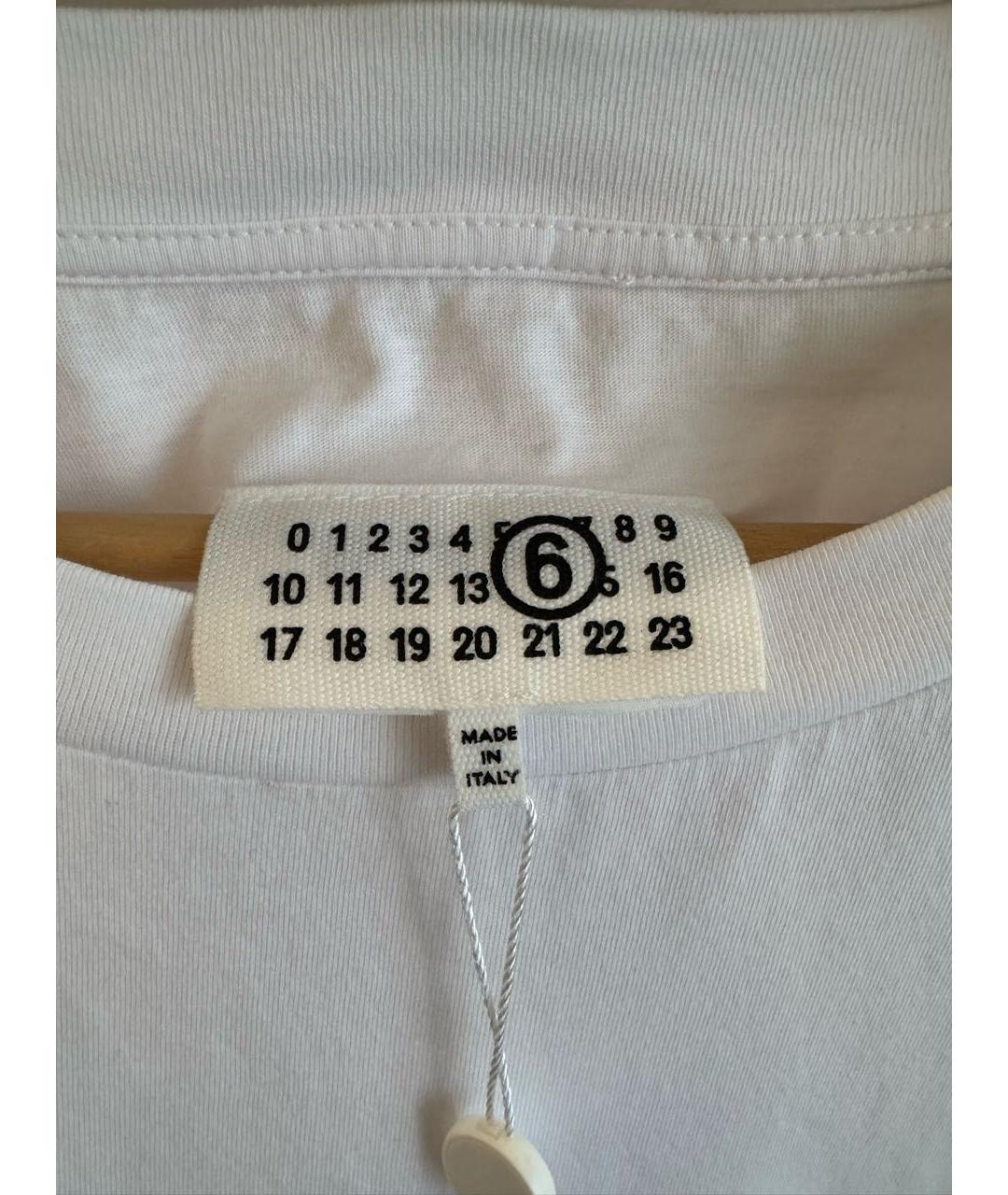 MM6 MAISON MARGIELA Белая хлопковая футболка, фото 4