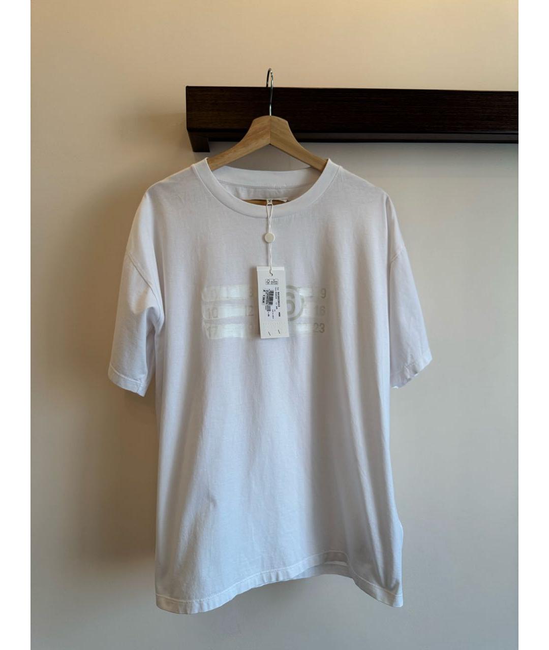 MM6 MAISON MARGIELA Белая хлопковая футболка, фото 8