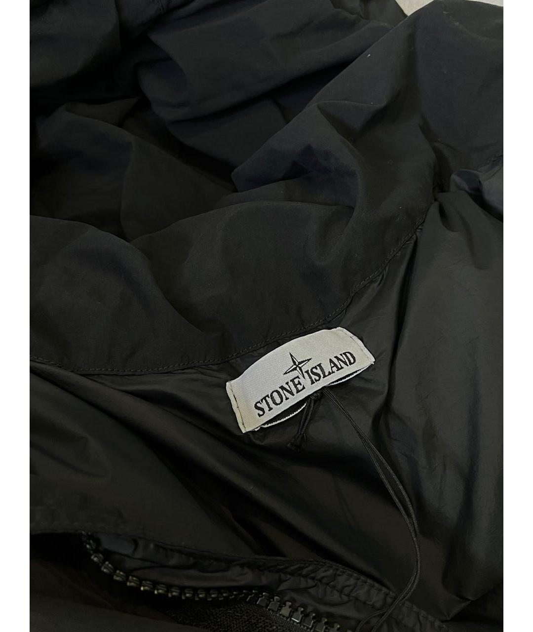 STONE ISLAND Черный полиэстеровый пуховик, фото 3