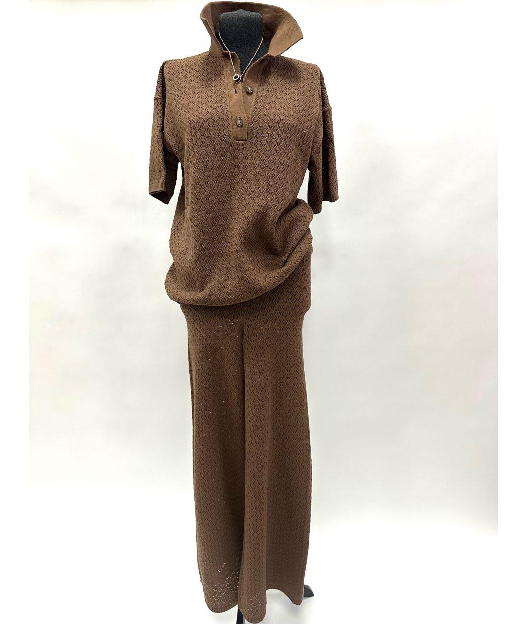 12 STOREEZ Коричневый костюм с брюками, фото 5