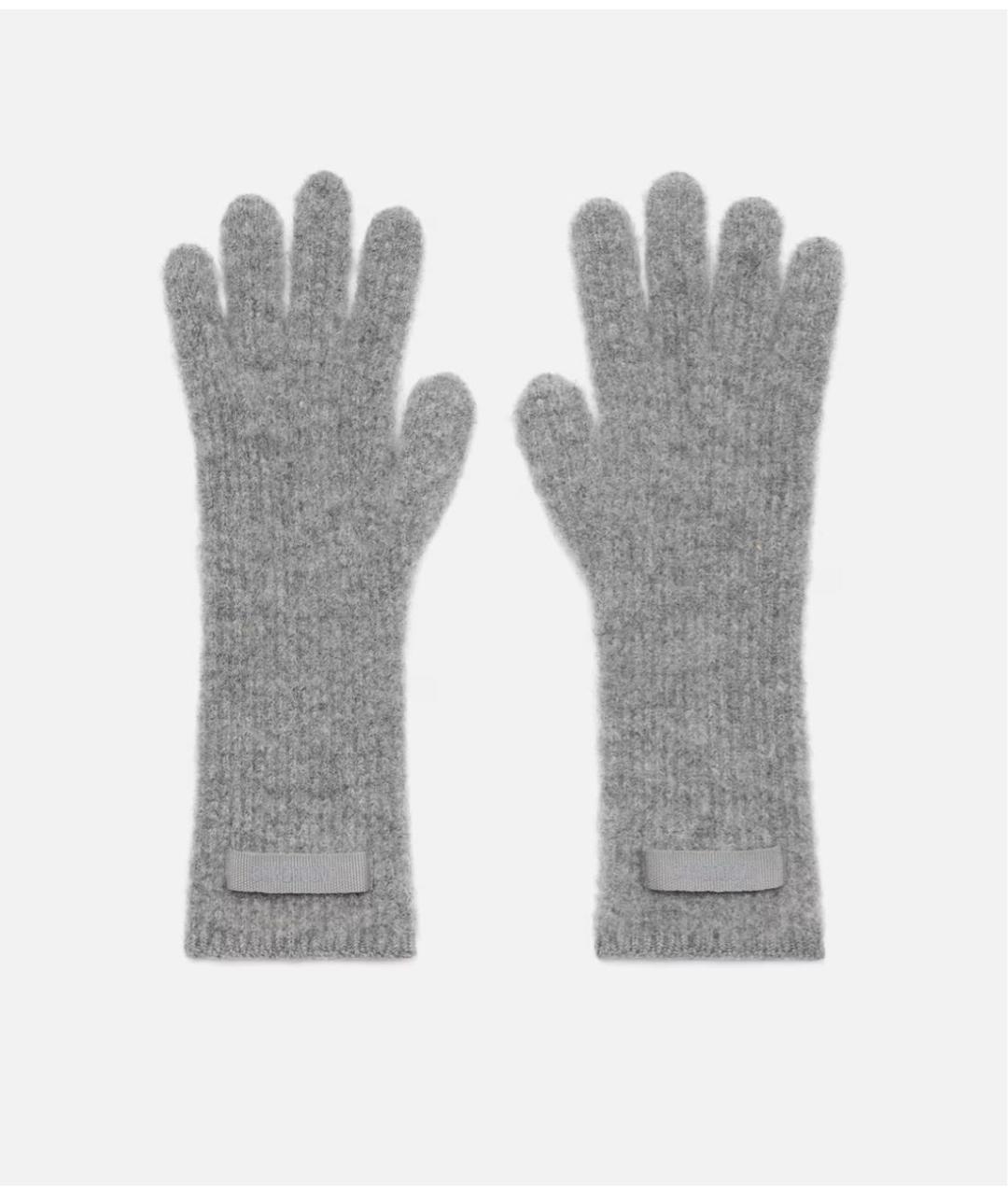 JACQUEMUS Серые шерстяные перчатки, фото 9