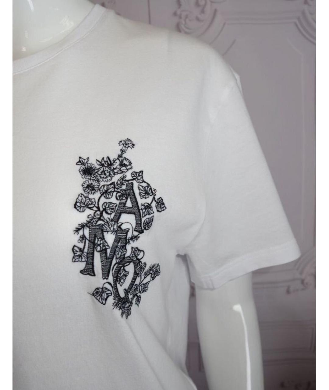 ALEXANDER MCQUEEN Белая хлопковая футболка, фото 6