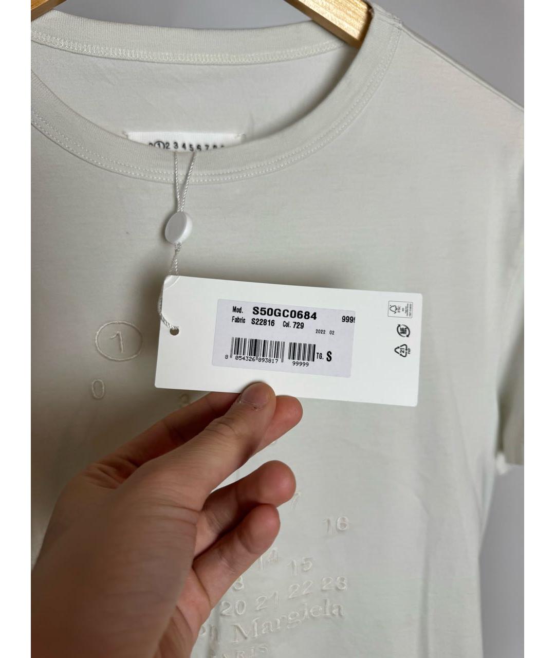 MAISON MARGIELA Бежевая хлопковая футболка, фото 2