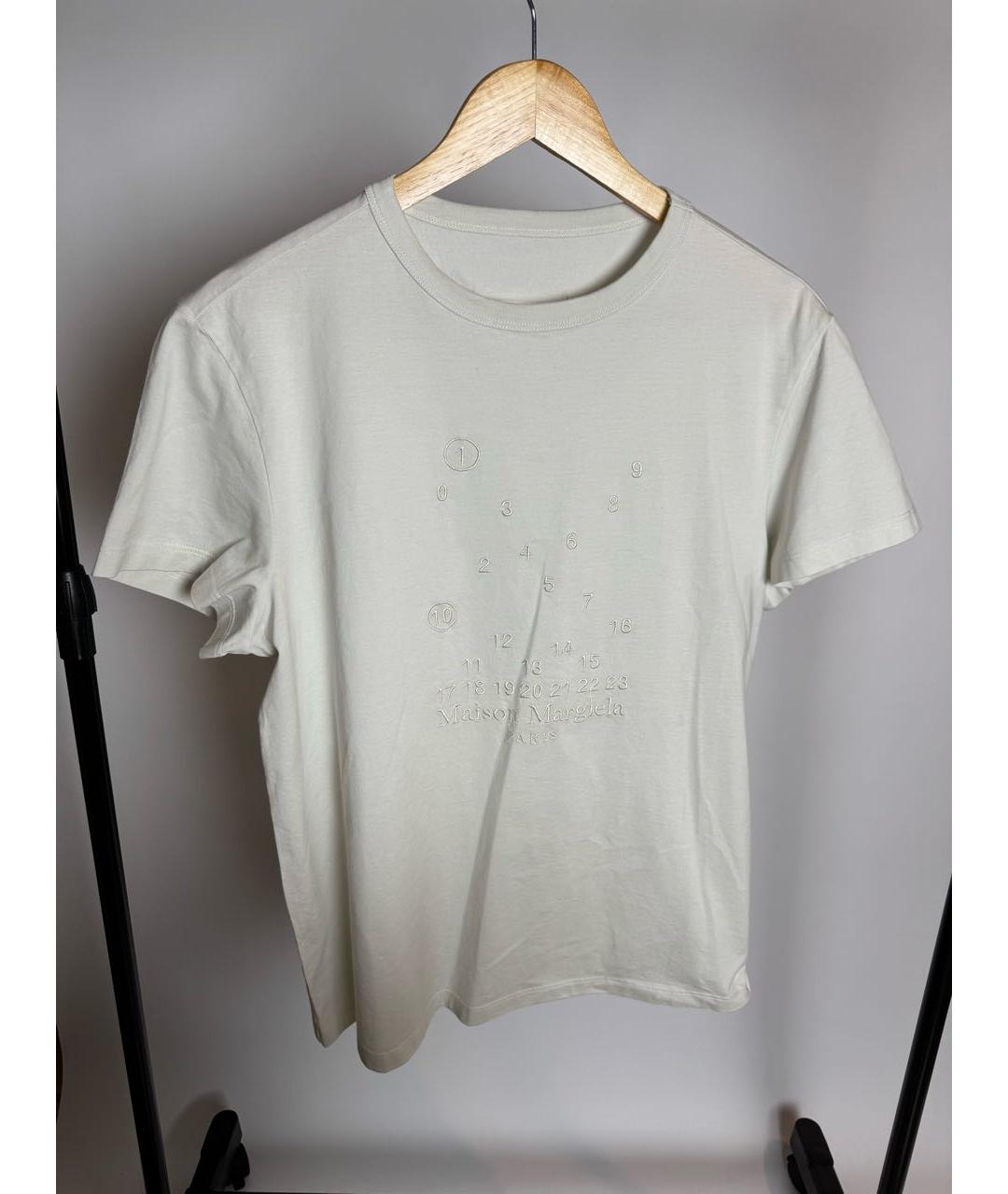 MAISON MARGIELA Бежевая хлопковая футболка, фото 4