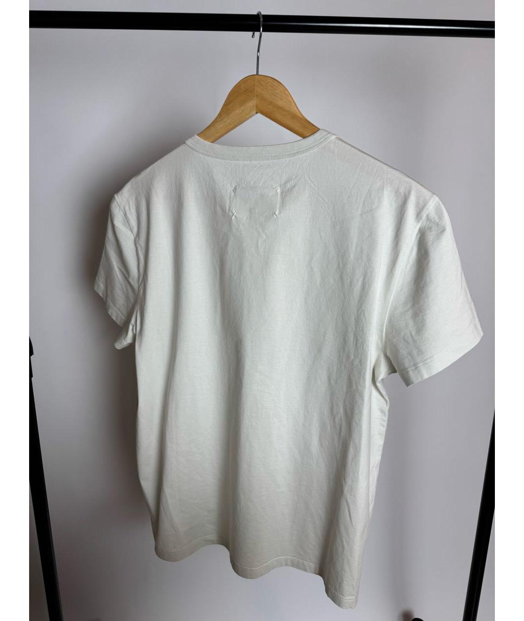 MAISON MARGIELA Бежевая хлопковая футболка, фото 5