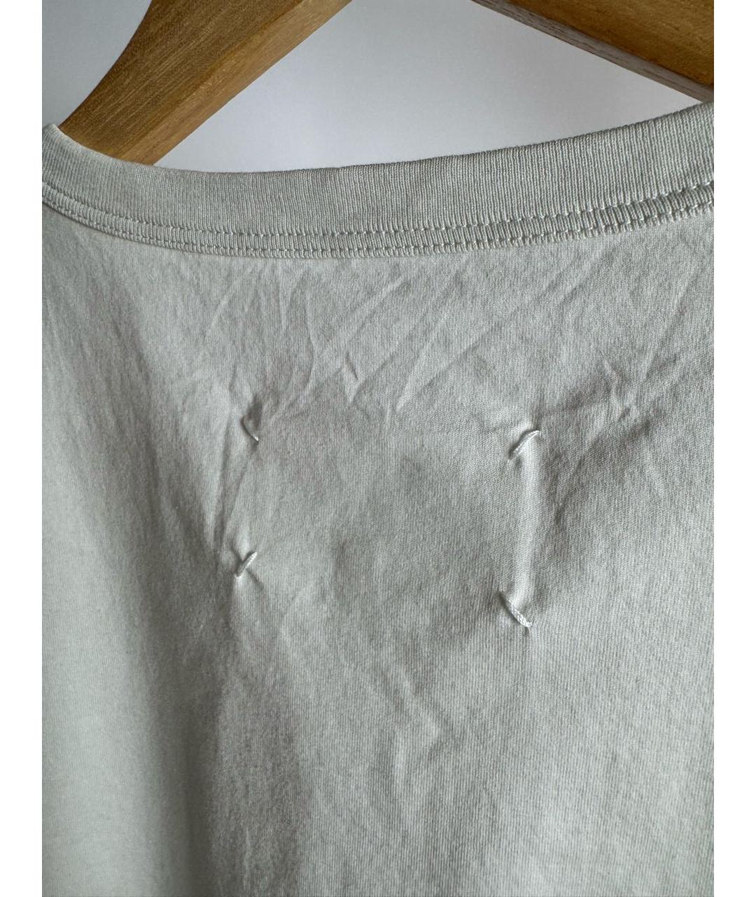 MAISON MARGIELA Бежевая хлопковая футболка, фото 6