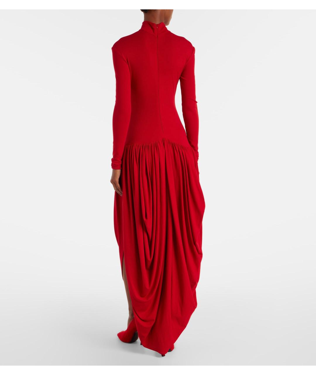 MAGDA BUTRYM Красное вискозное коктейльное платье, фото 9