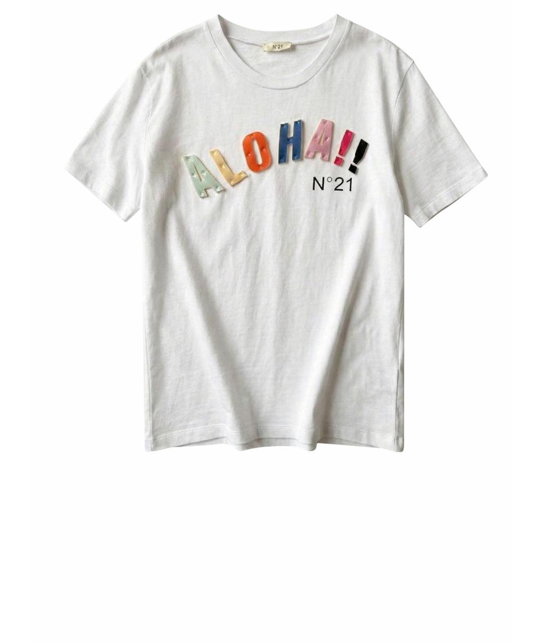 NO. 21 Белый хлопковый детская футболка / топ, фото 1