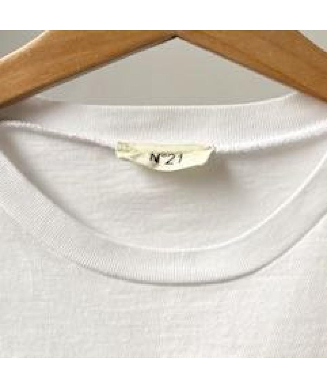 NO. 21 Белый хлопковый детская футболка / топ, фото 4