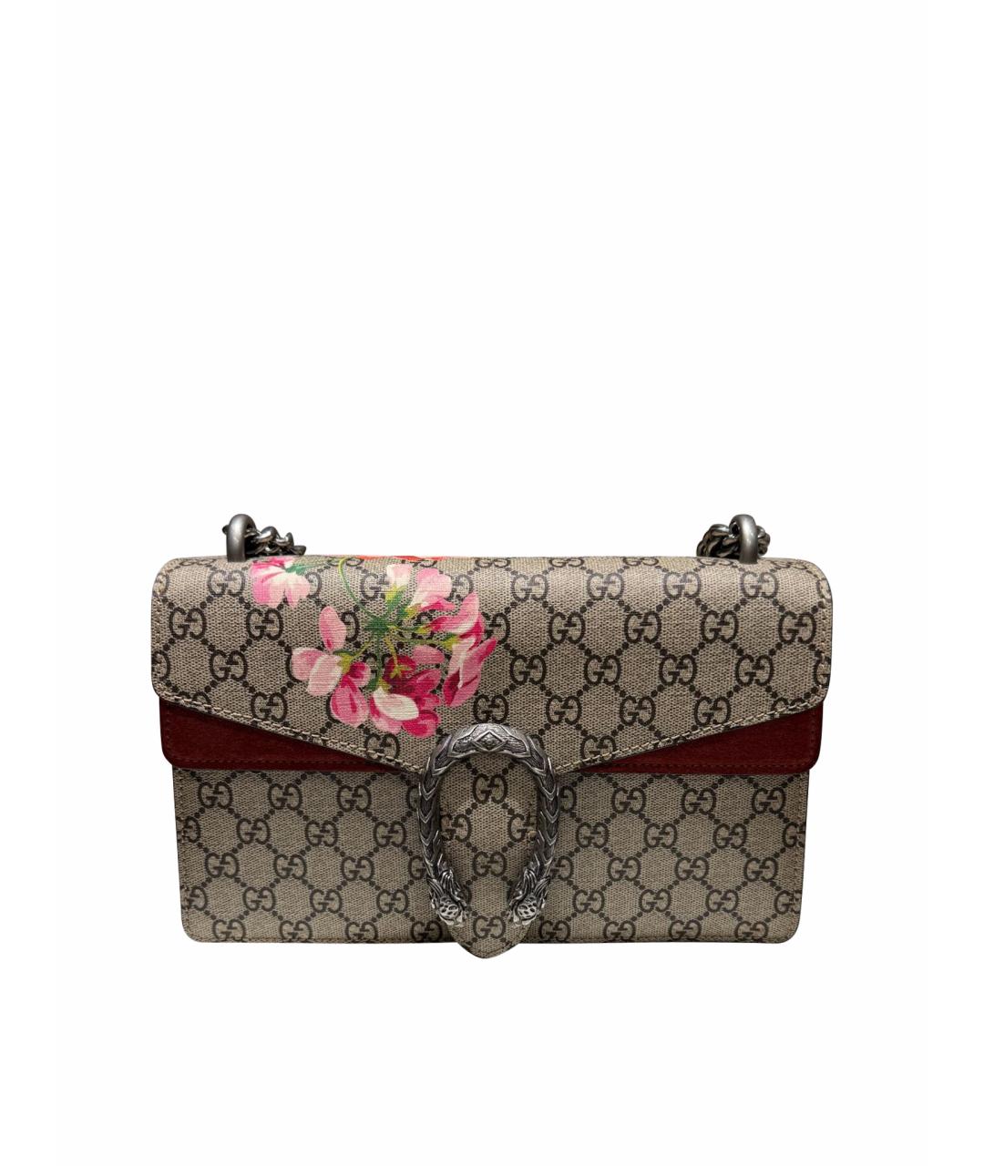 GUCCI Бежевая кожаная сумка через плечо, фото 1