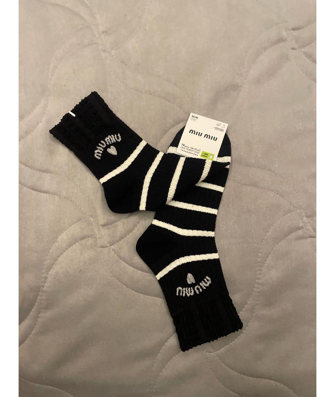 MIU MIU Черные носки, чулки и колготы, фото 2