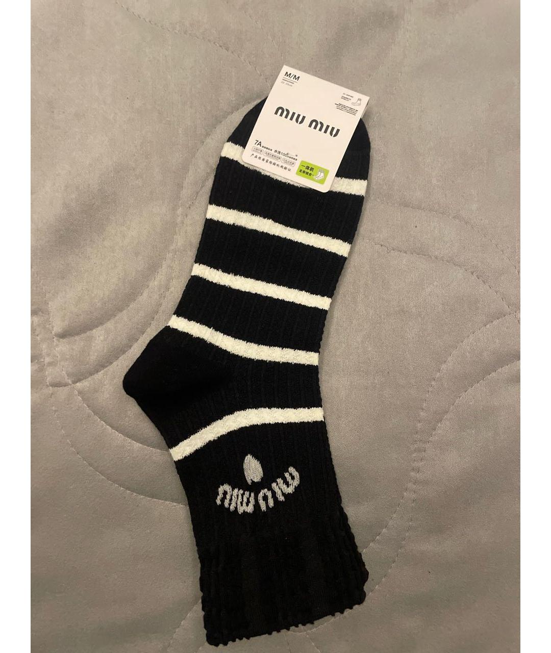 MIU MIU Черные носки, чулки и колготы, фото 5