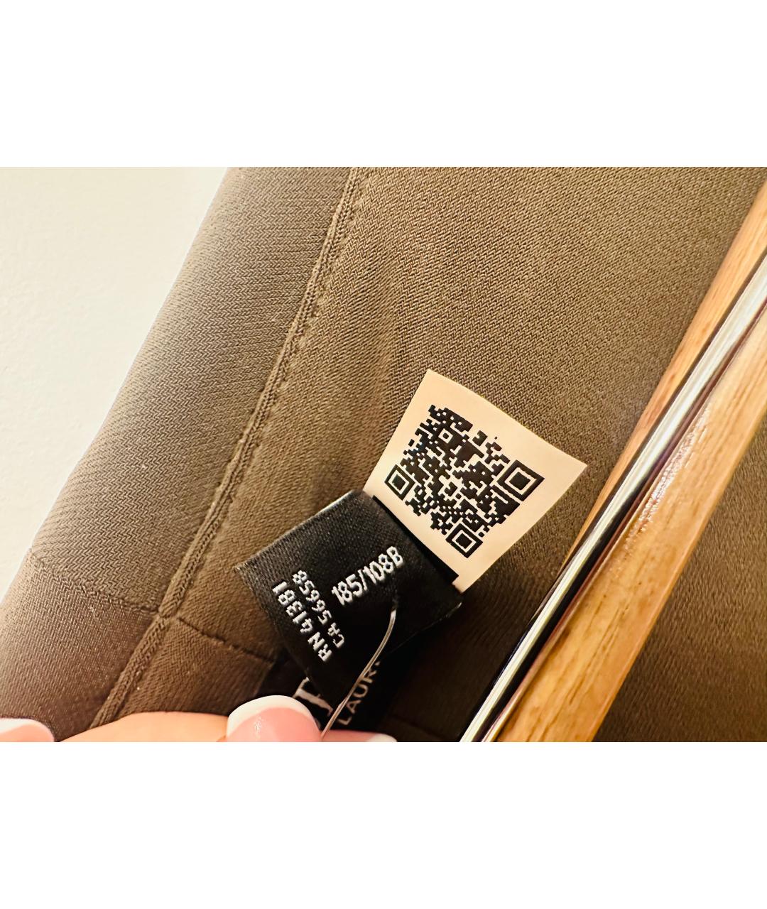 RALPH LAUREN Хаки полиэстеровое вечернее платье, фото 8