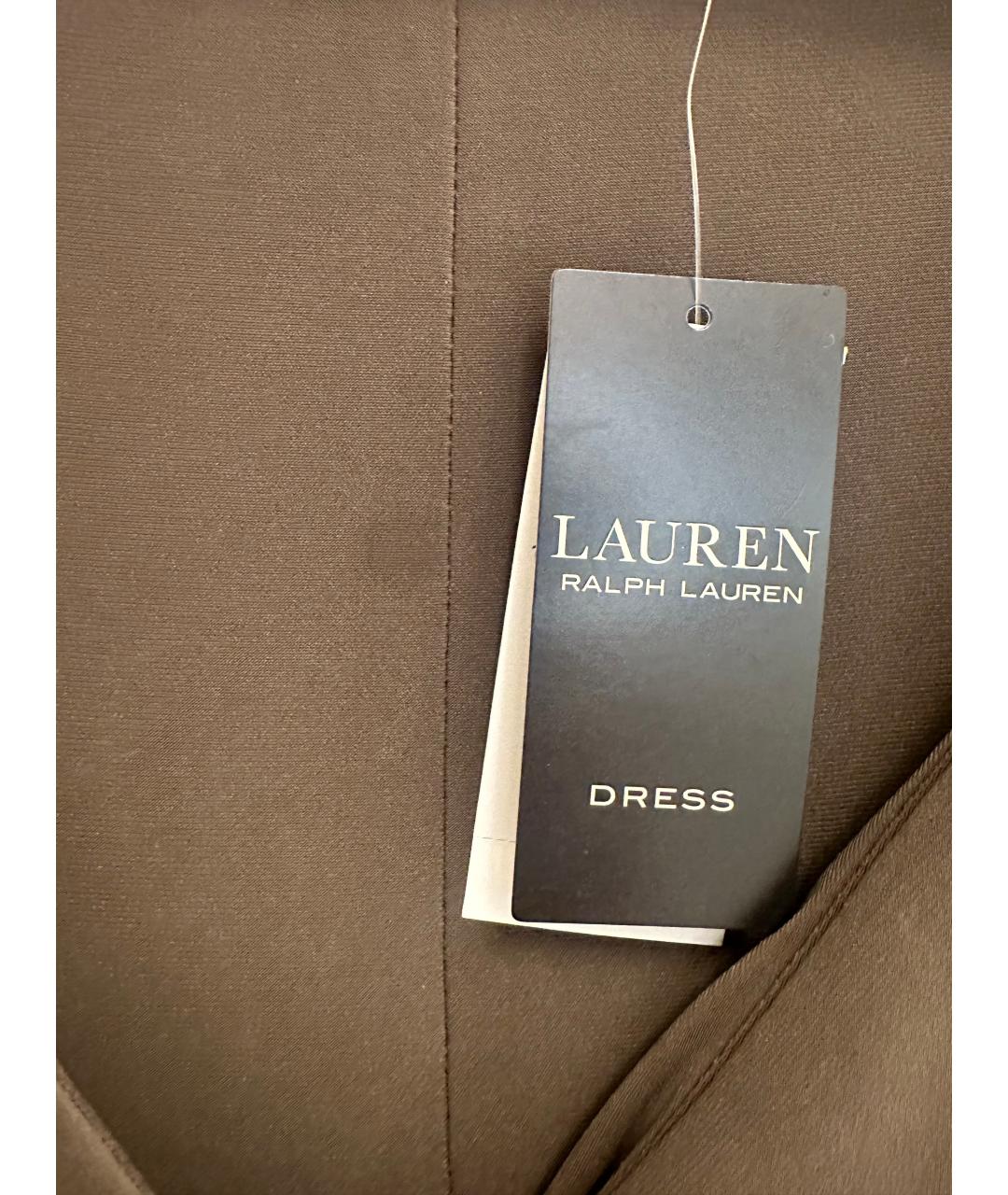 RALPH LAUREN Хаки полиэстеровое вечернее платье, фото 5