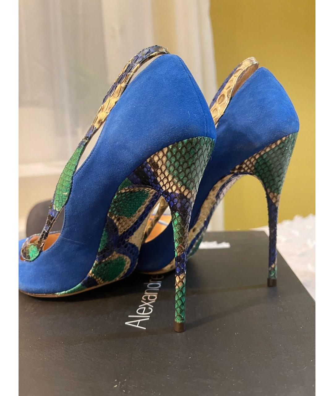 ALEXANDRE BIRMAN Синие замшевые туфли, фото 4