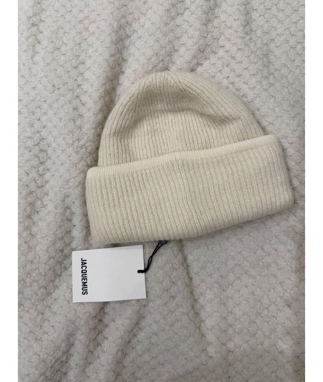 JACQUEMUS Бежевая шерстяная шапка, фото 3