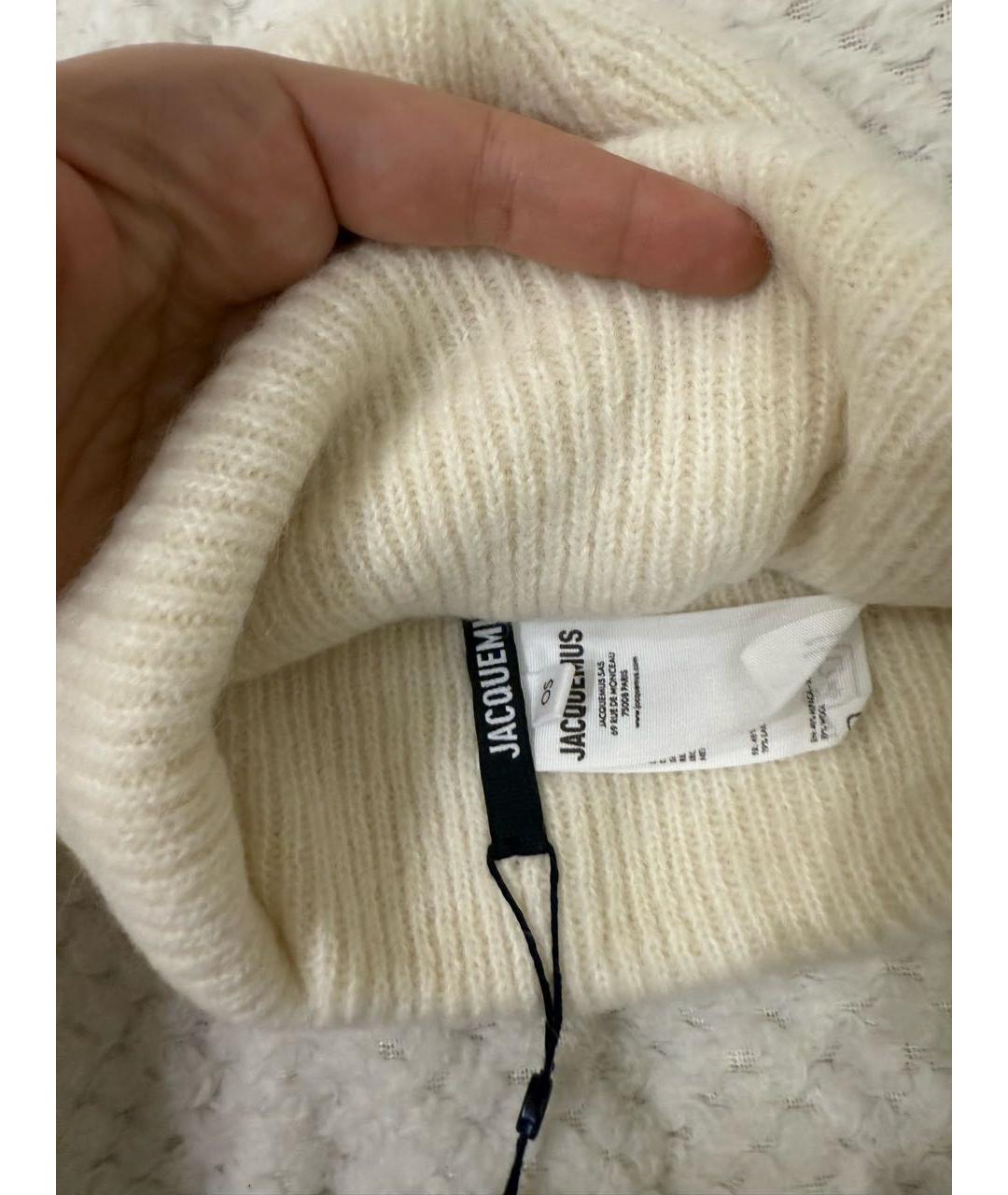 JACQUEMUS Бежевая шерстяная шапка, фото 4