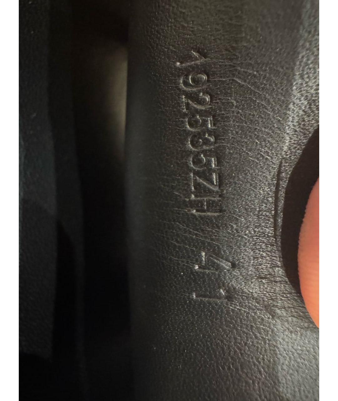 HERMES Черные кожаные шлепанцы, фото 5