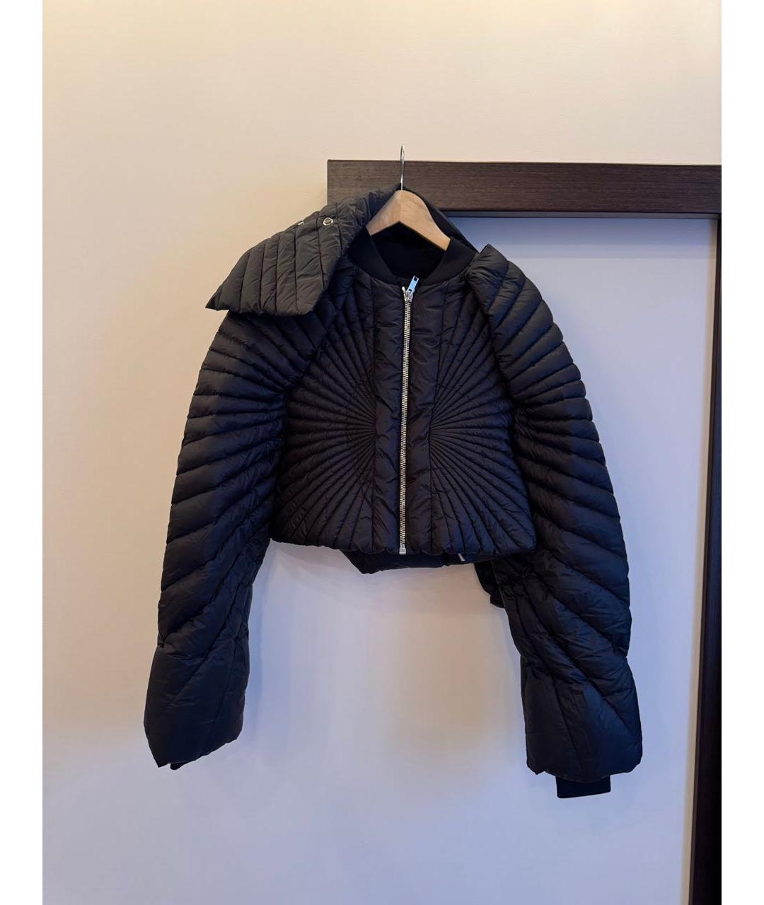 MONCLER Черный полиамидовый пуховик, фото 9