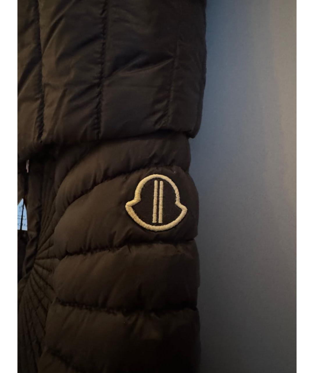 MONCLER Черный полиамидовый пуховик, фото 3
