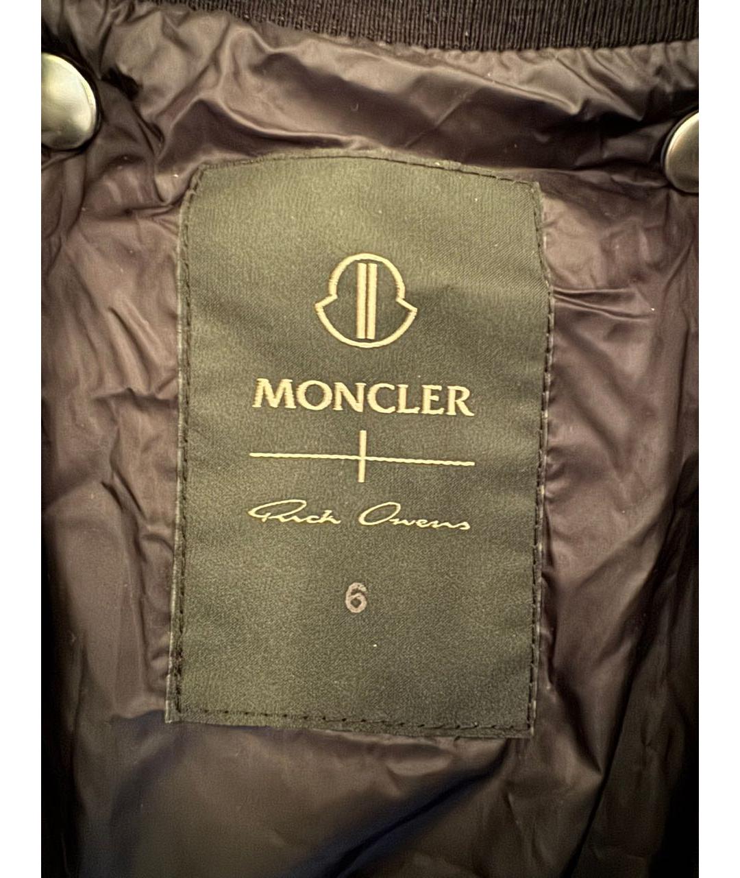 MONCLER Черный полиамидовый пуховик, фото 7