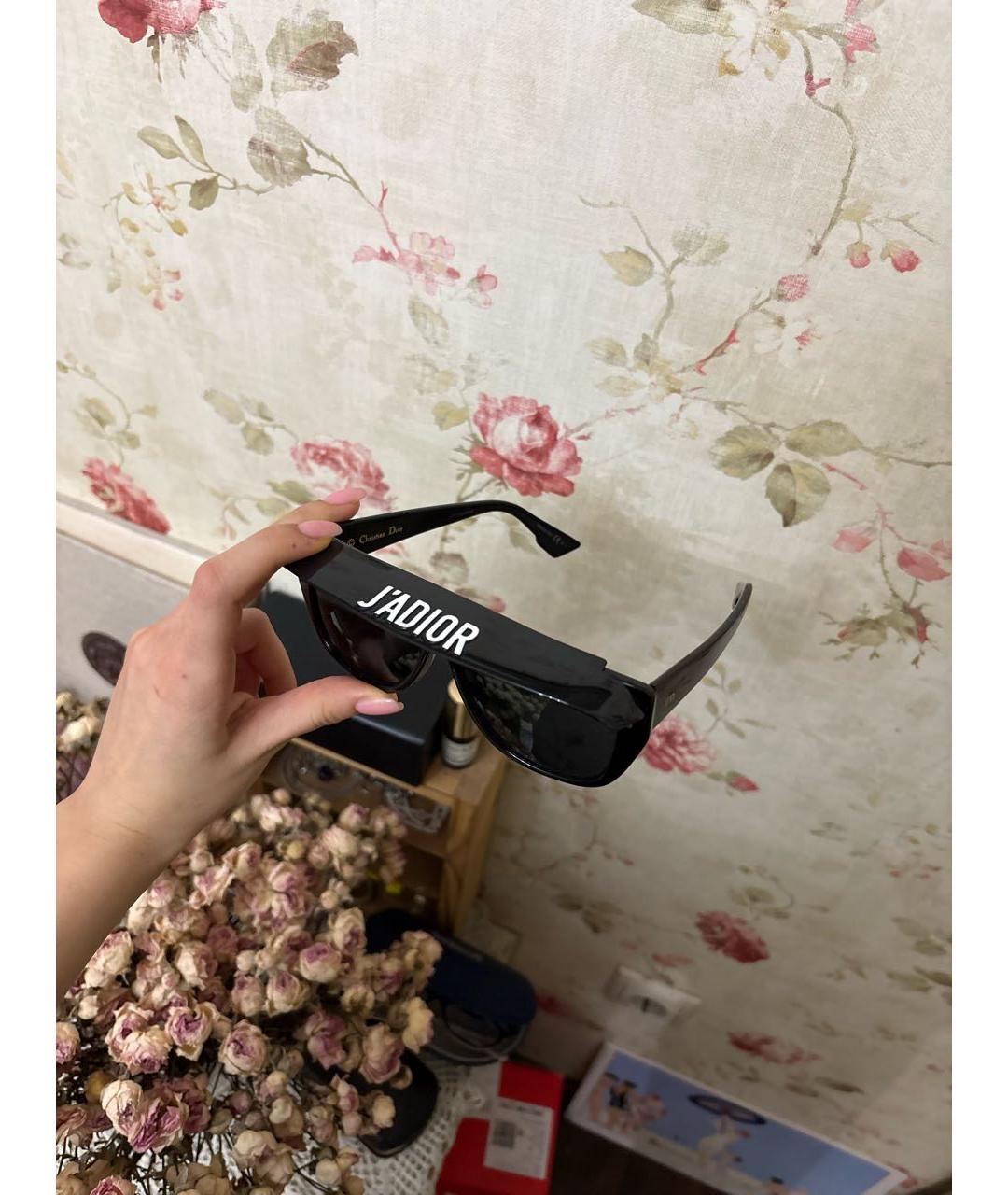 CHRISTIAN DIOR Черные пластиковые солнцезащитные очки, фото 2