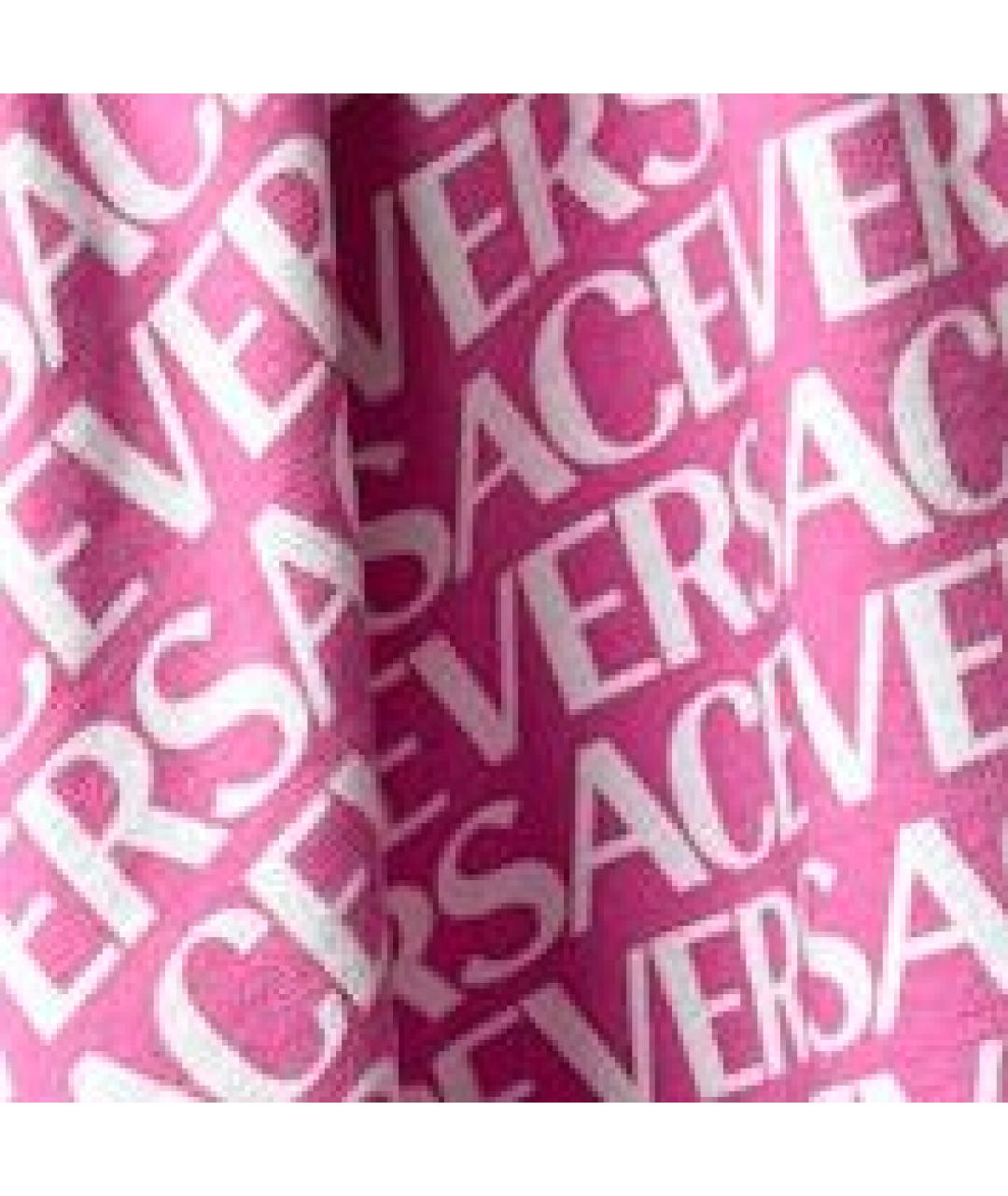 VERSACE Розовые хлопковые брюки и шорты, фото 4