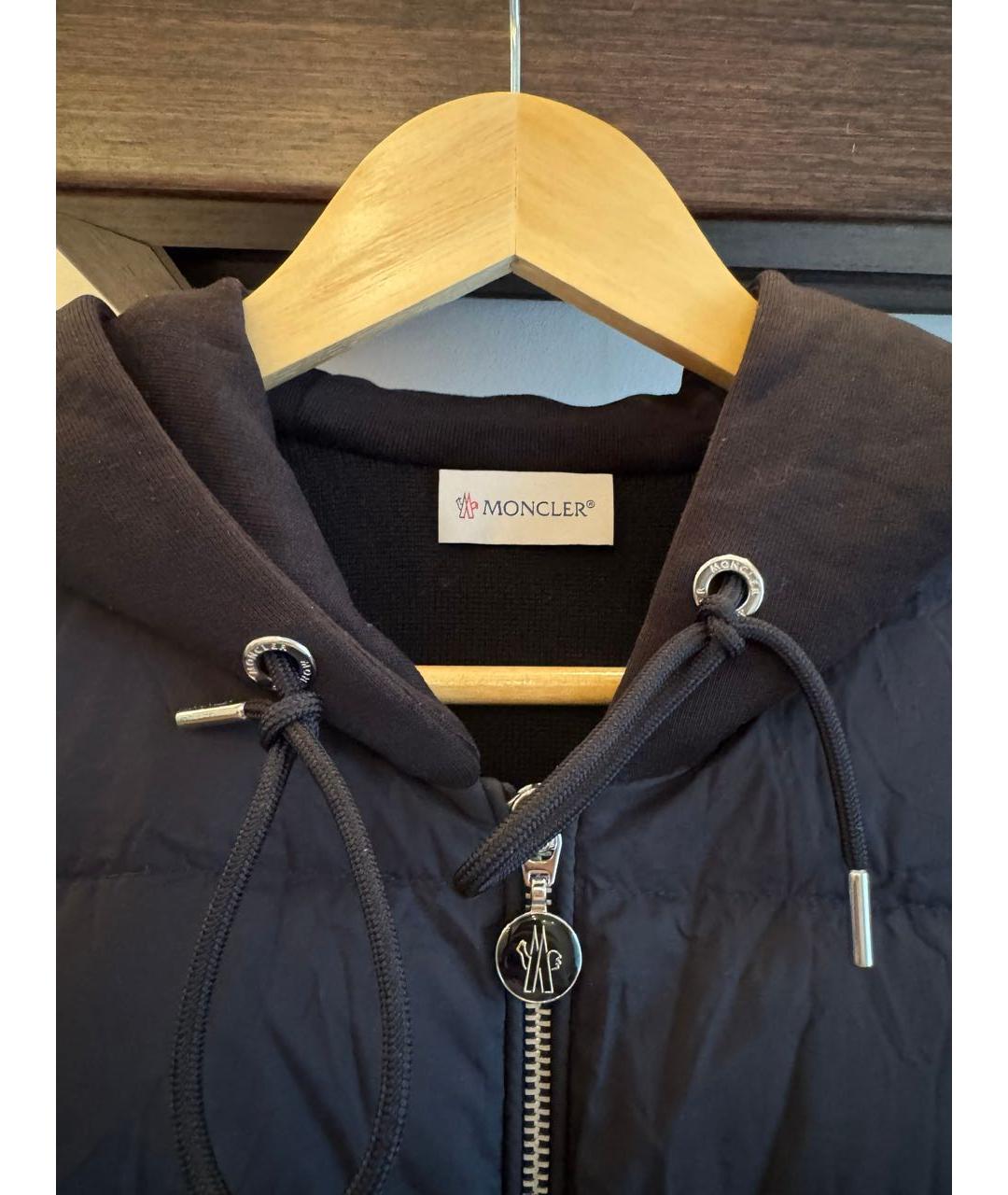 MONCLER Черная хлопковая куртка, фото 4