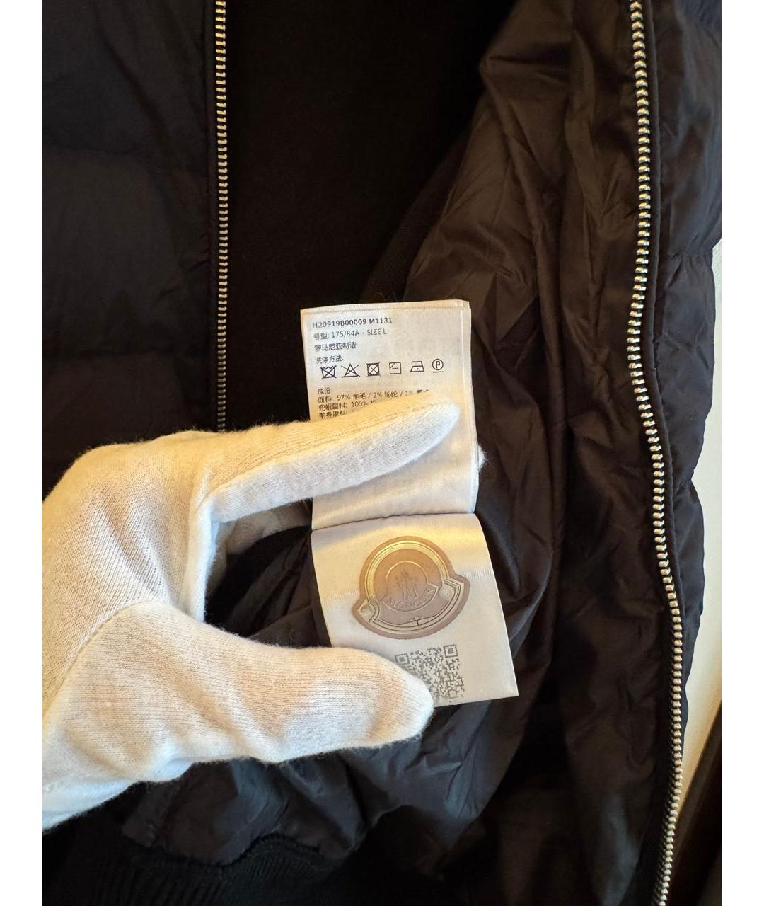 MONCLER Черная хлопковая куртка, фото 6