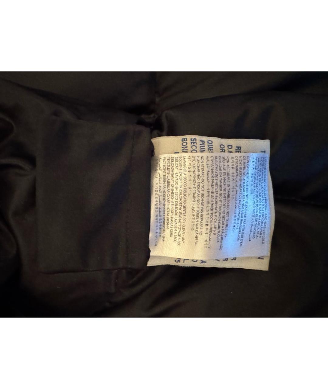 MONCLER Черный полиэстеровый пуховик, фото 5