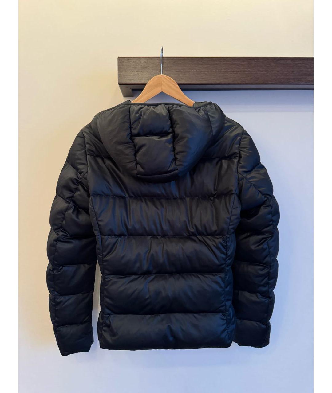 MONCLER Черный полиэстеровый пуховик, фото 3