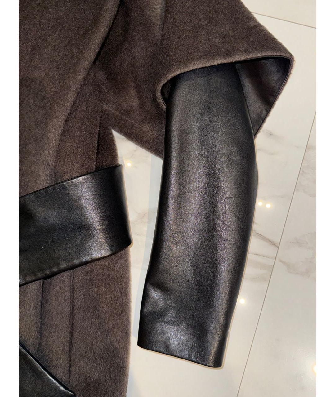 HERMES Коричневое кашемировое пальто, фото 4