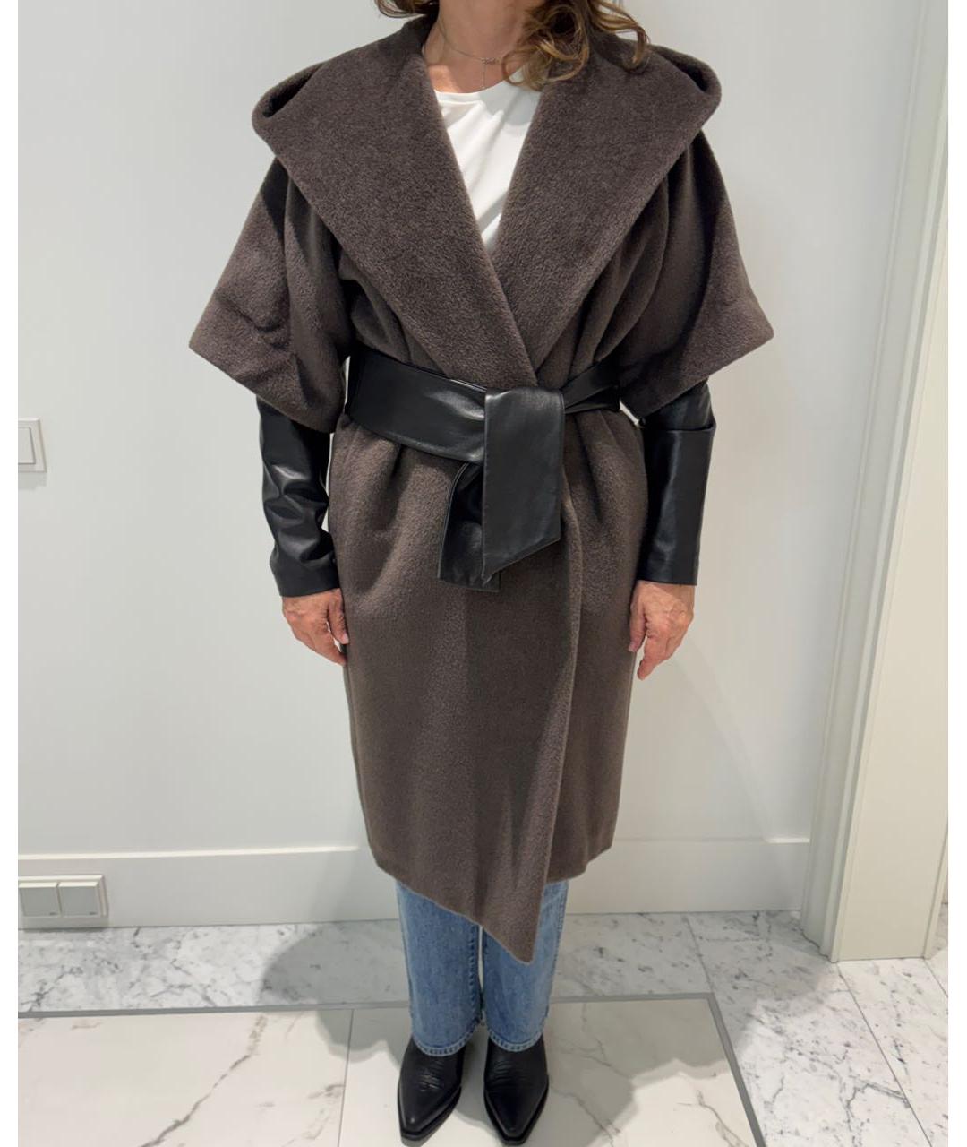 HERMES Коричневое кашемировое пальто, фото 8