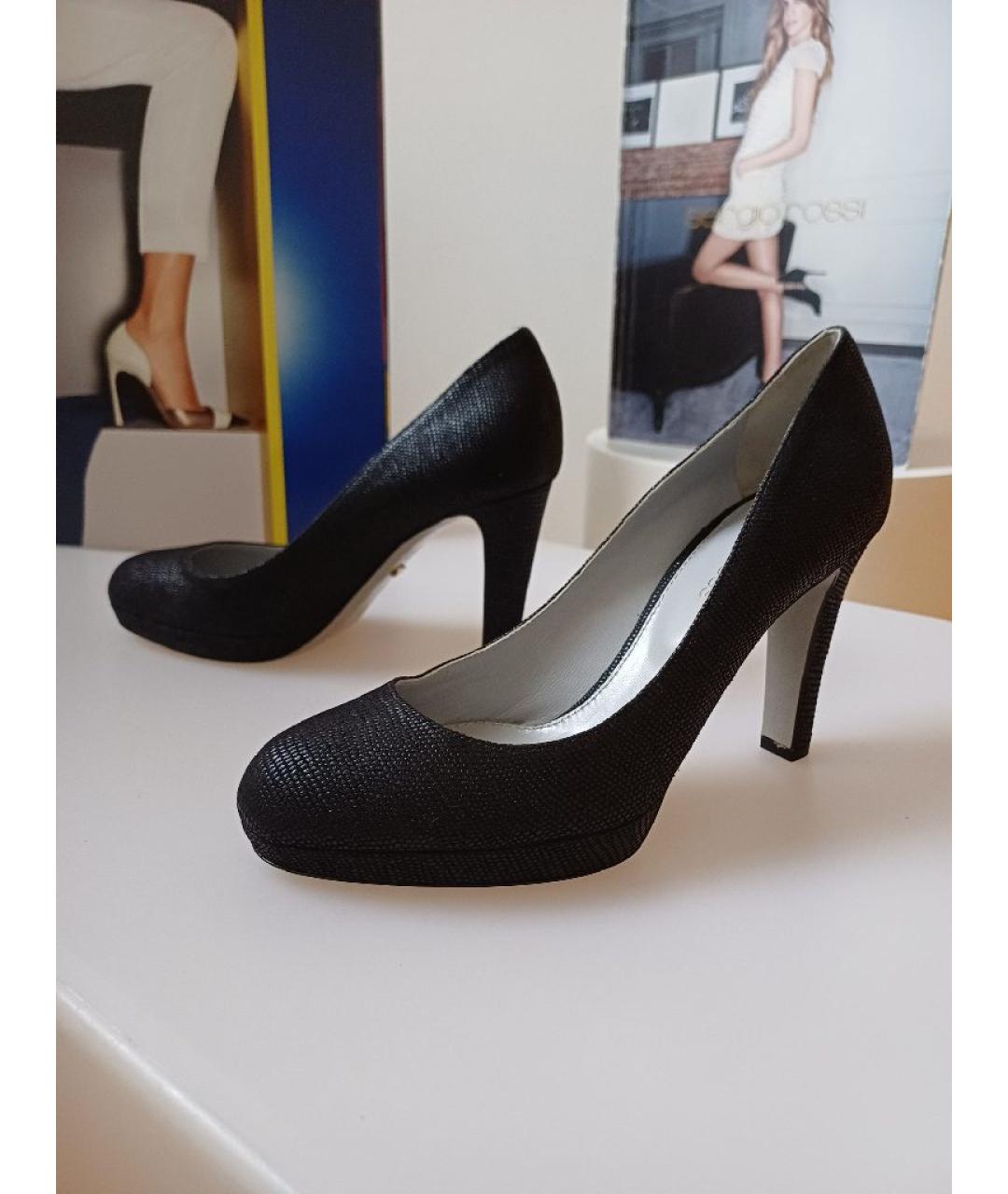 SERGIO ROSSI Черные кожаные туфли, фото 3