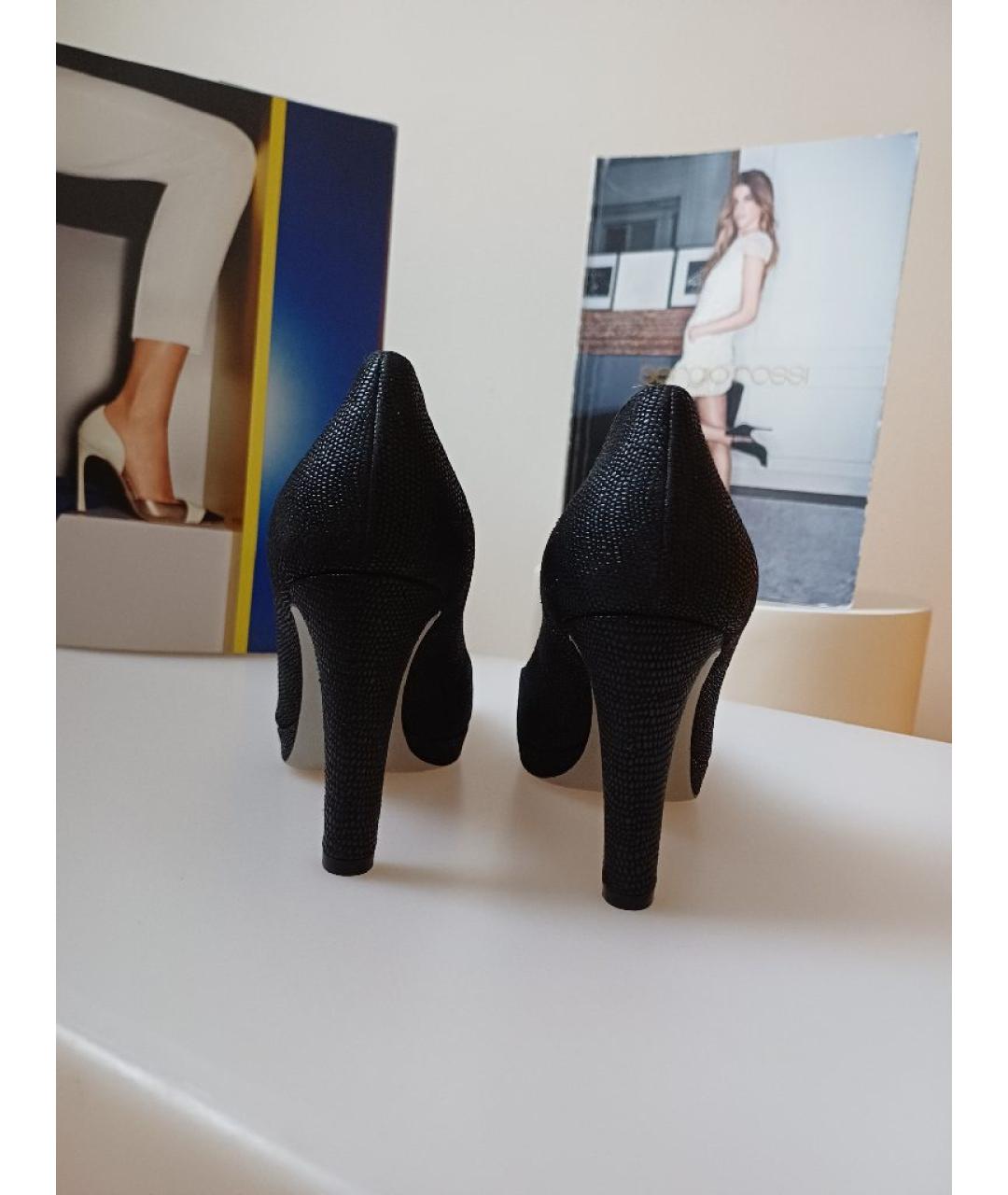 SERGIO ROSSI Черные кожаные туфли, фото 7