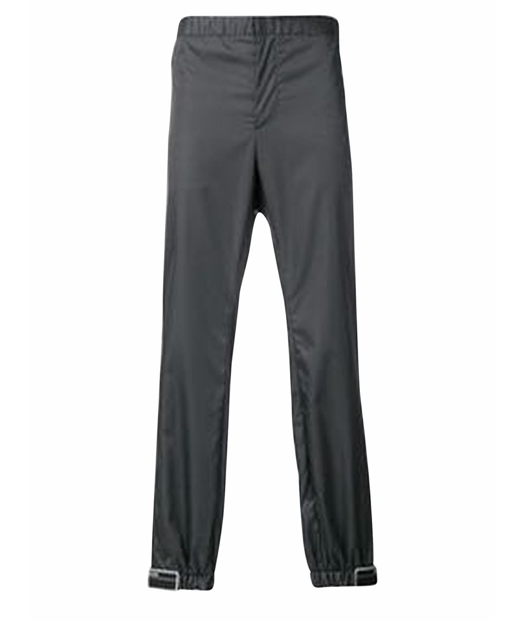 PRADA Антрацитовые повседневные брюки, фото 1