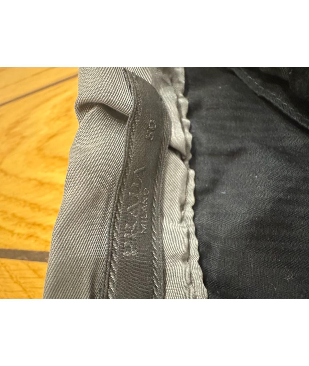 PRADA Антрацитовые повседневные брюки, фото 3