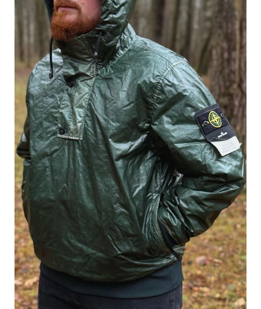 STONE ISLAND Зеленая полиамидовая куртка, фото 5