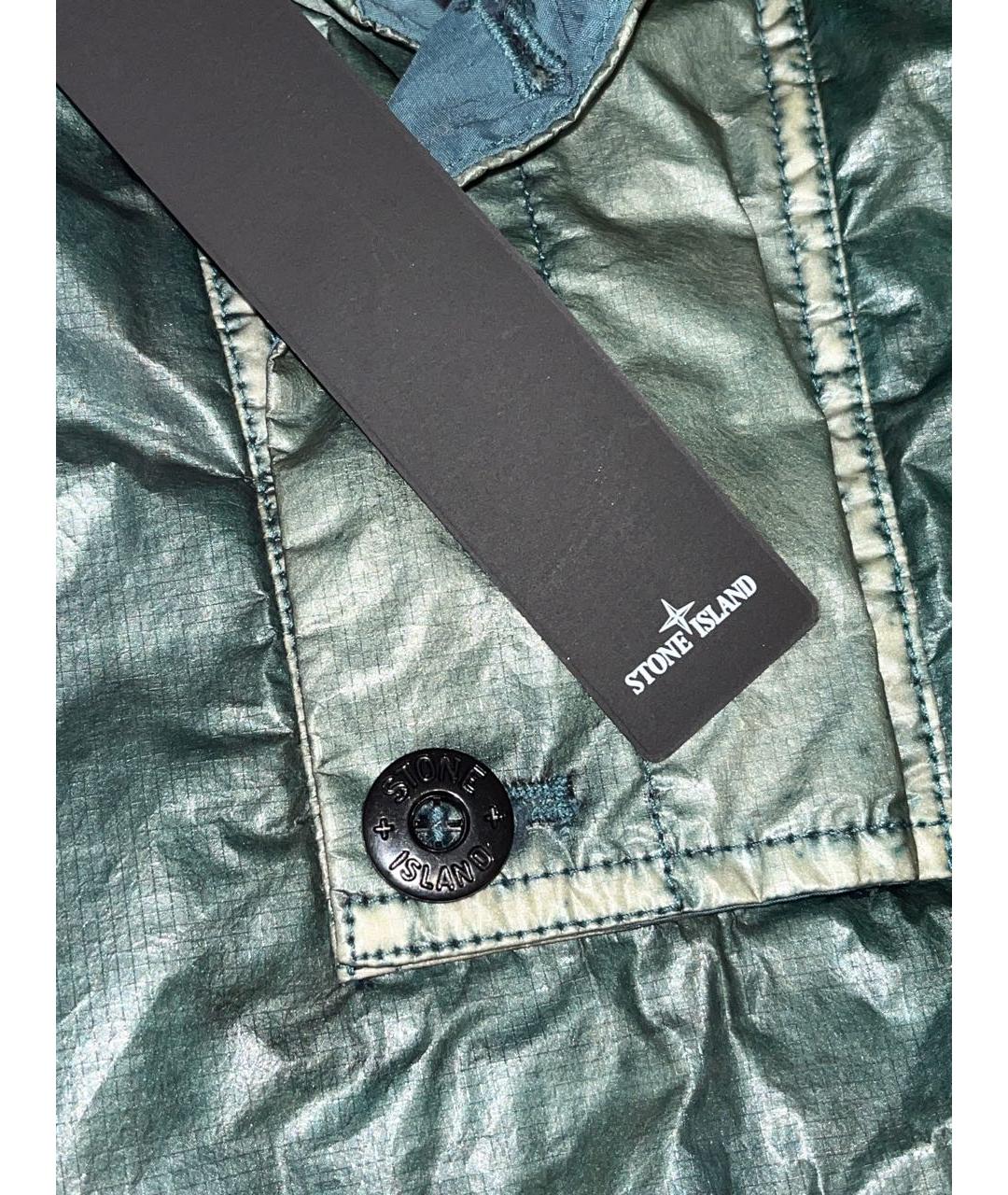 STONE ISLAND Зеленая полиамидовая куртка, фото 4